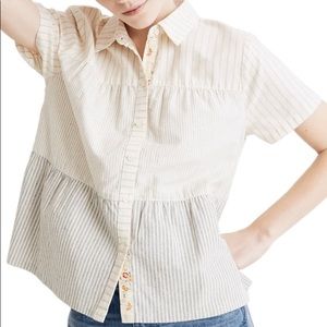 Madewell Denim Project Buttonup with floral lining